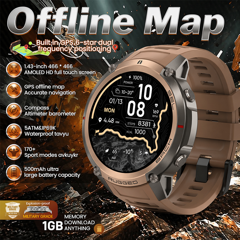 Japanese Active Lifestyle - Outdoor Sport Smart Watch 500mAh Battery
