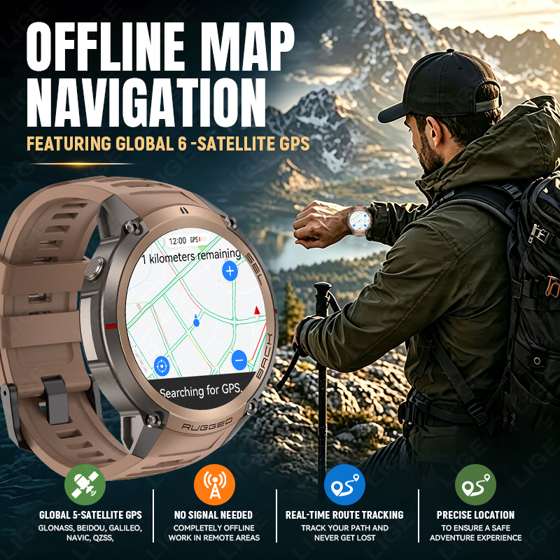 Men Smart Watch GPS Offline Ma - Japanese Active Lifestyle ulasan dan harga