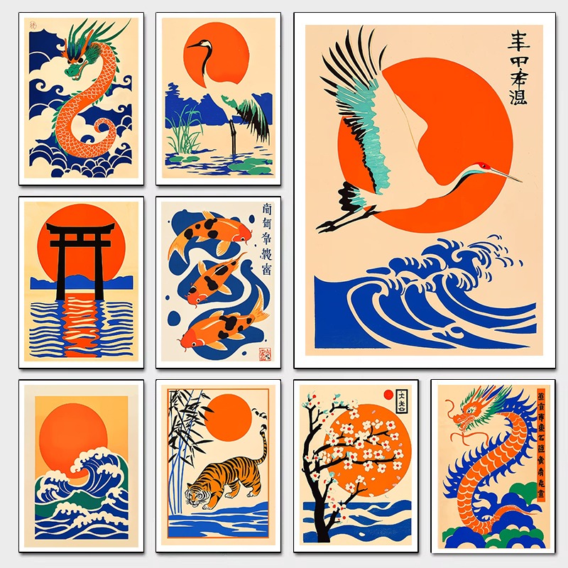 Retro Japanese Illustrations C - Japanese Minimalist Lifestyle ulasan dan harga