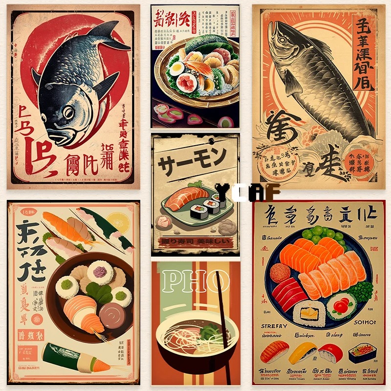 Vintage Japanese Food Poster C - Japanese Food Lifestyle ulasan dan harga