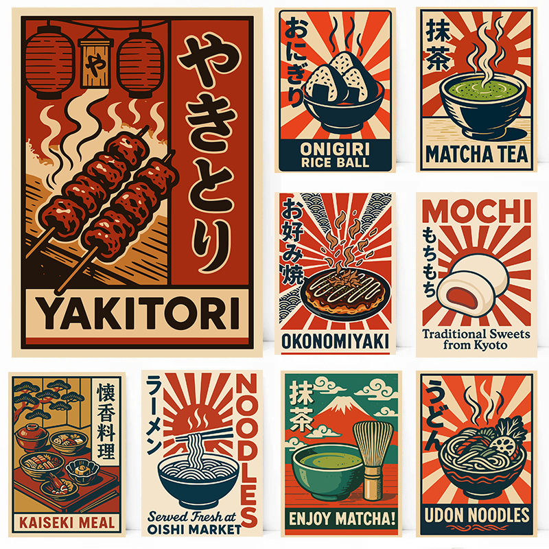Vintage Style Japanese Food Po - Japanese Food Lifestyle ulasan dan harga