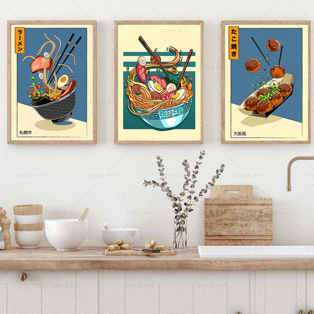 Japanese Style Poster Kitchen  - Japanese Food Lifestyle ulasan dan harga
